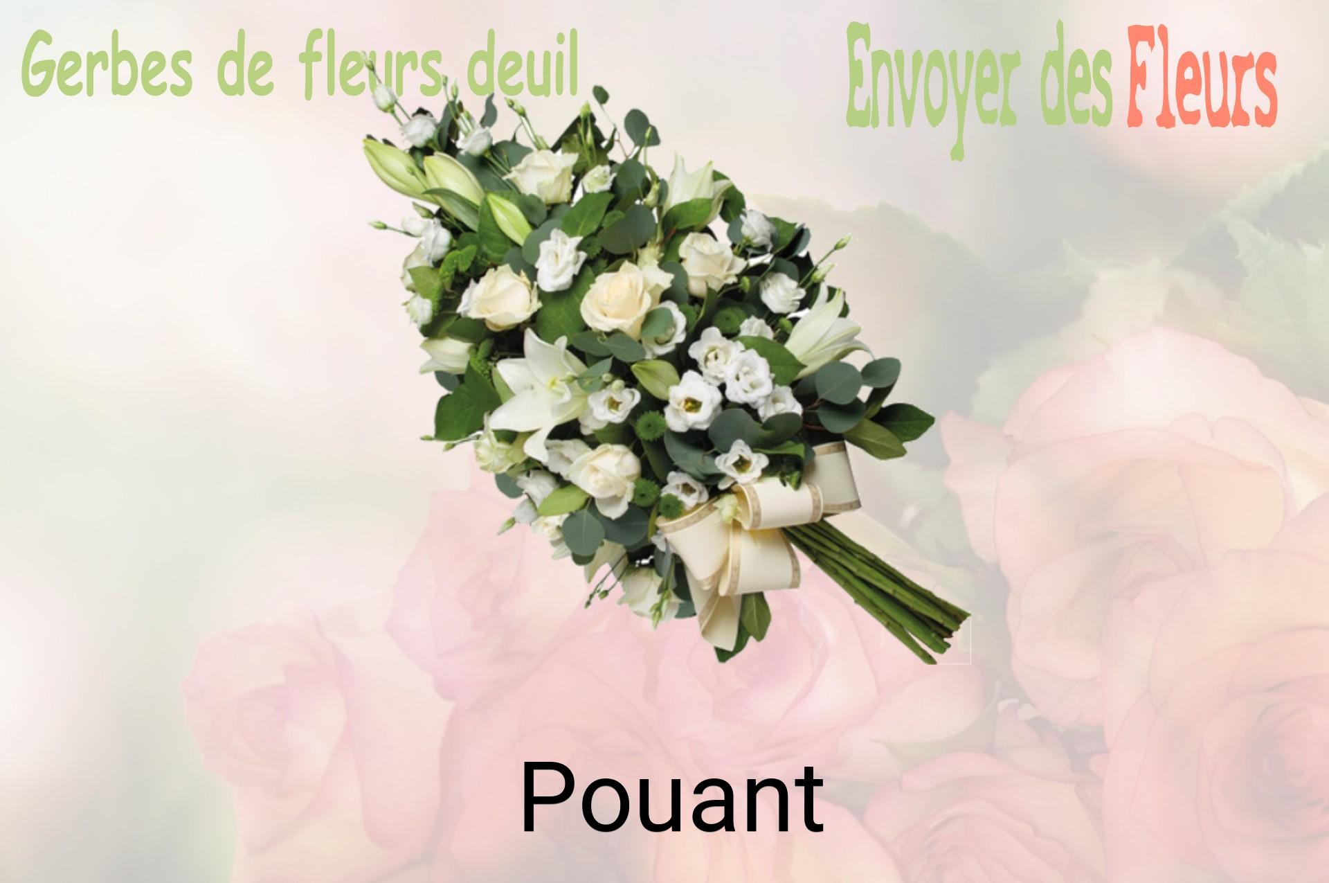 Gerbe de fleurs de deuil livrée à Pouant